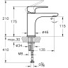 Смеситель VITRA ROOT ROUND для раковины, хром A42706EXP